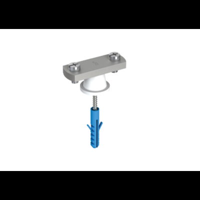 Art. 1183_Zidni nosač za traku (do 30 mm), sa rozetom, vijkom i tiplom, FeZn